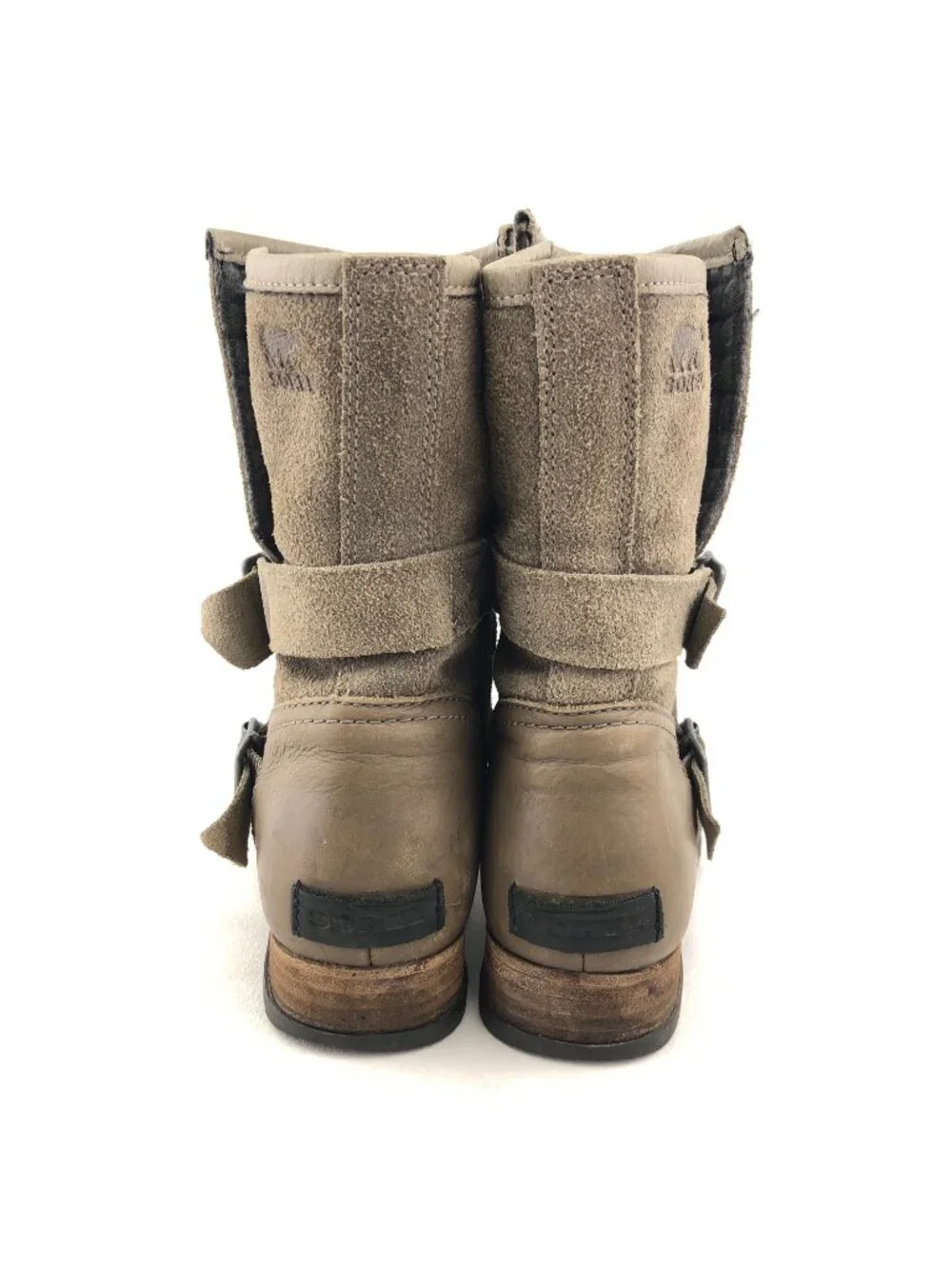 Sorel Major Moto Tan Leather Boots 8.5
